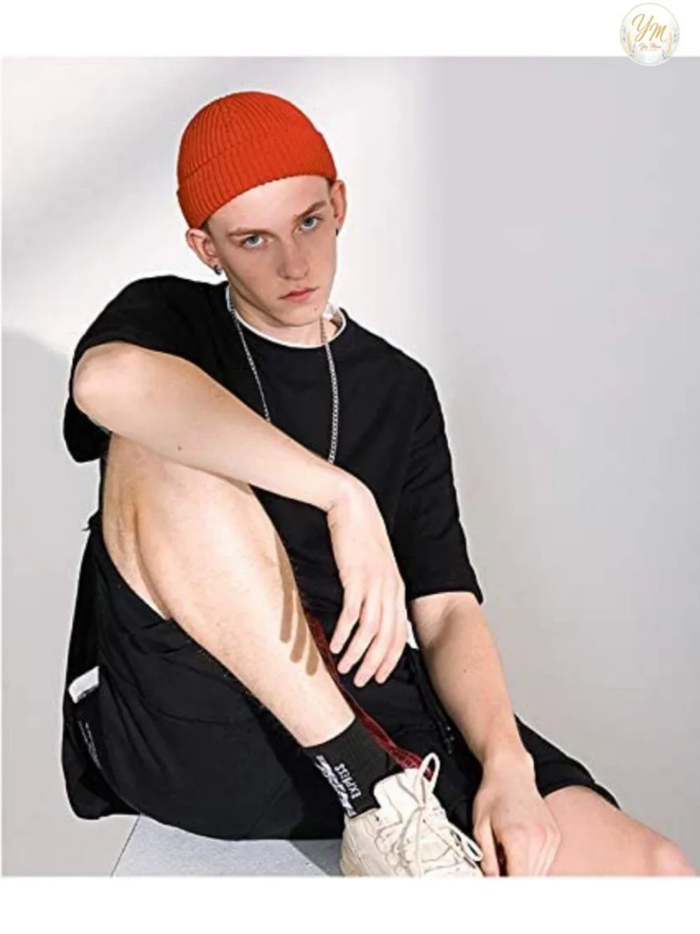Wool Fisherman Beanie Knit Short Watch Cap Winter Warm Handmade Stretchable